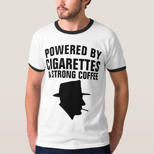 CIGARROS E CAFÉ E T-Shirts (Frente)