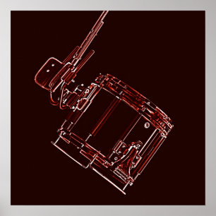 Cilindro de Snare ou poster de marcha do baterista