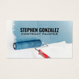 Cilindro de Tinta Parede Azul Pintada