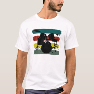 Cilindros e camisa retro do esquema de cores das