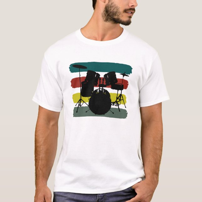 Cilindros e camisa retro do esquema de cores das (Frente)