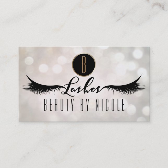 Cílios LASHES Branco Bokeh Cartão de Fidelidade Cl (Frente)