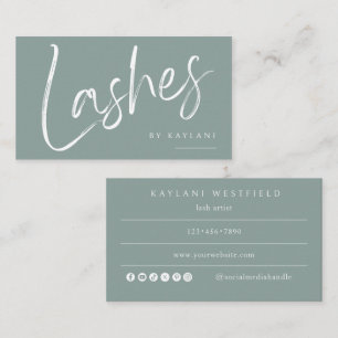 Cílios Roscados Script Cartão de Visita Artista de