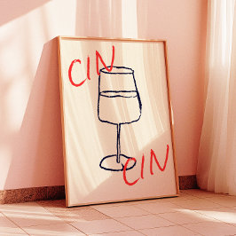Cin Cin Art Impressão | Poster de bar de decoraçã