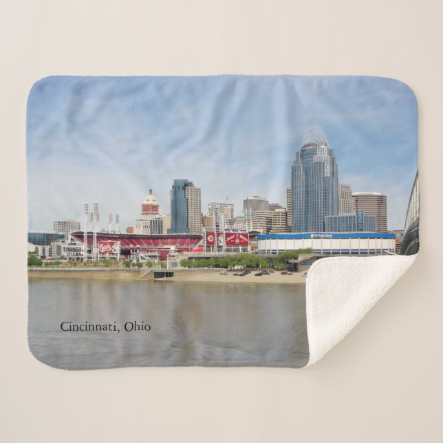 Cincinnati, cobertor sherpa de Ohio (Frente (Horizontal))