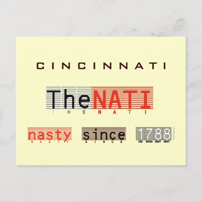 CINCINNATI Sorridente Desde 1788 Cartão Postal (Frente)