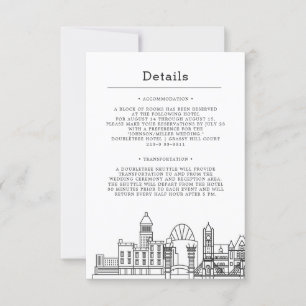 Cincinnati Wedding Convite para Informações de C