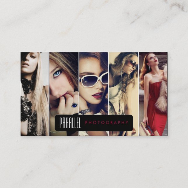 Cinco Cartões de visitas de fotografia modernos (Frente)