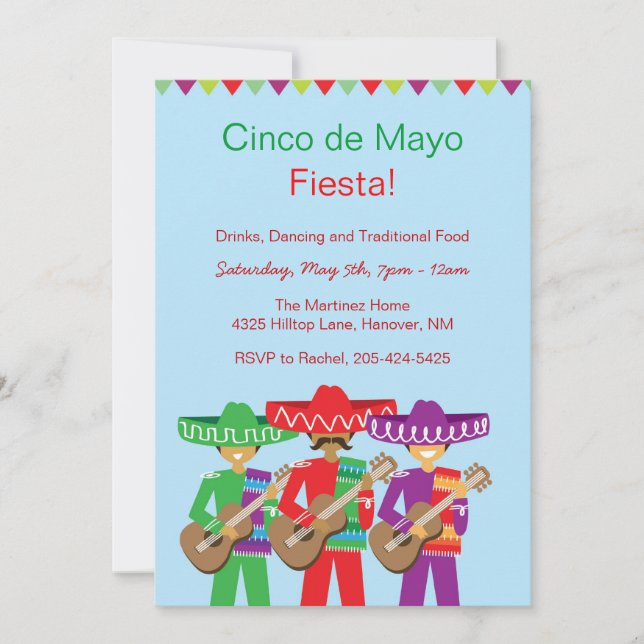Cinco de Mayo Fiesta - Convites (Frente)