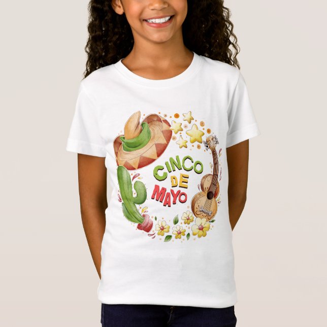 Cinco de Mayo Girls T-Shirt (Frente)