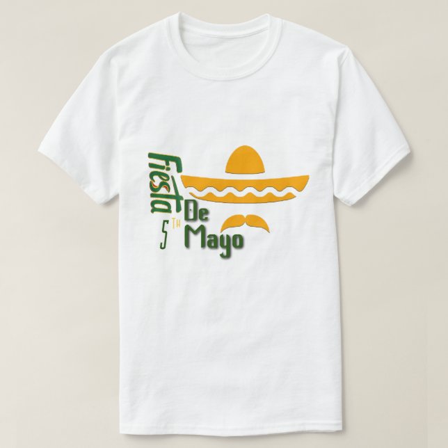 Cinco De Mayo Minamalist T-Shirt (Frente do Design)