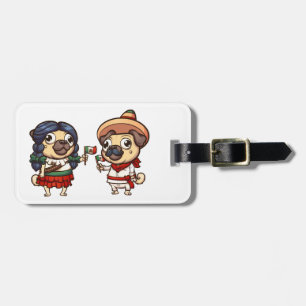 Cinco De Mayo Pugs Tag De Bagagem