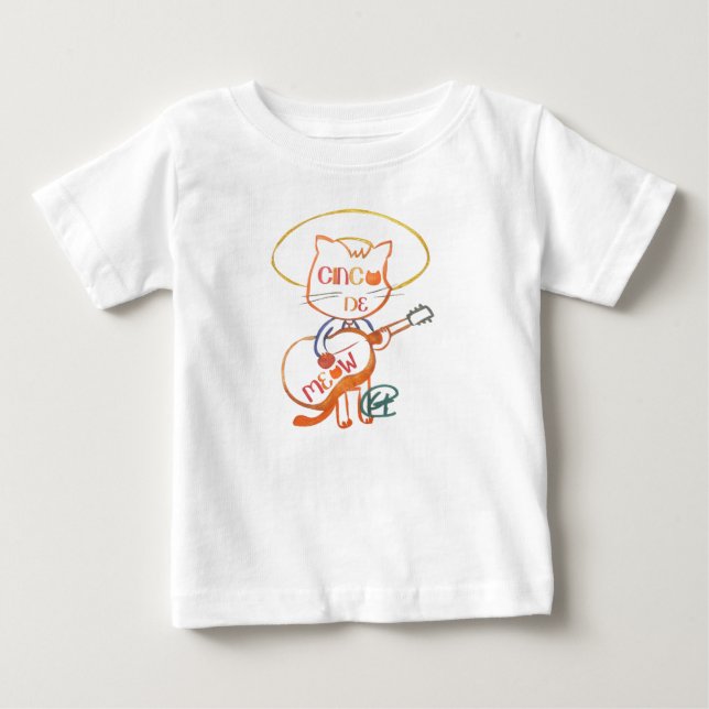Cinco de Meow Cinco de Mayo T-Shirt (Frente)