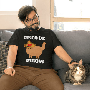 CINCO DE MEOW FUNNY CAMISETA DE GATO CAMISETAS