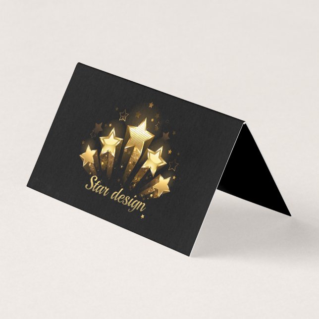Cinco estrelas douradas a preto (Frente)