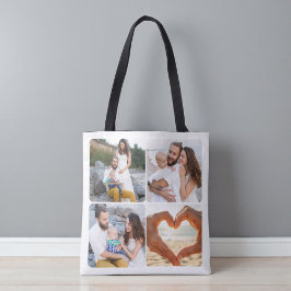 Cinco Fotos Personalizadas em Bolsa de Mão Dupla F