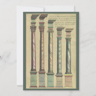 Cinco Ordens Arquitetônicas por Convite Vignola