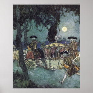 Cinderella Coach por Edmund Dulac Poster
