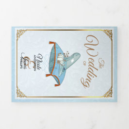 Cinderella Elegante Programa de Casamento Azul Tri