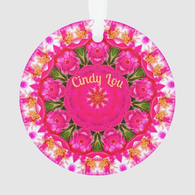 CINDY LOU ~ AMANTE DAS ROSAS ~ Enfeite ~ Acrílico  (Verso)