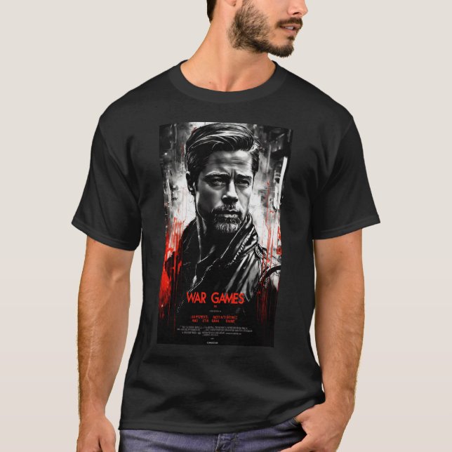 "Cinema Icônico: T-Shirts de Cena de Filme Preto e (Frente)