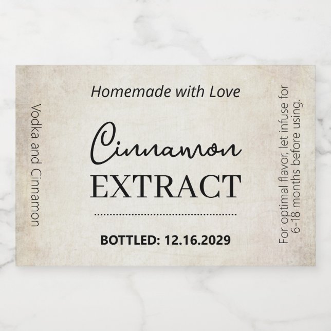 Cinnamon Extract Modern Label Sticker VLL1rt (Rótulo Único)