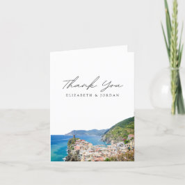 Cinque Terre Itália Cartão de Agradecimento em Bra