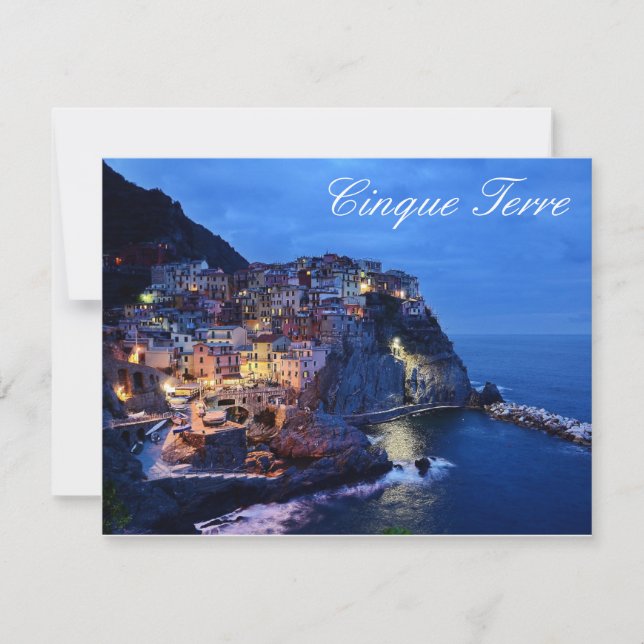 Cinque Terre Itália Cartão Plano (Frente)