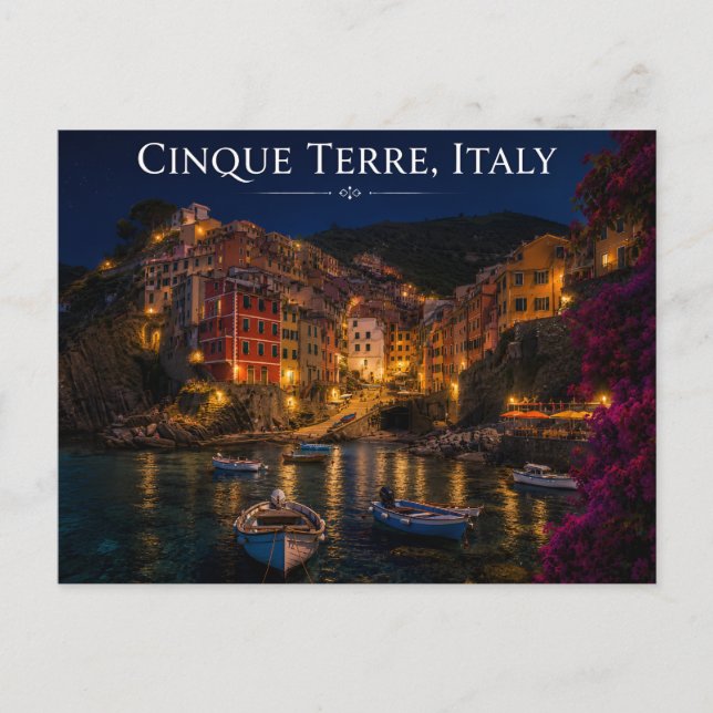 Cinque Terre Itália Cartão Postal (Frente)