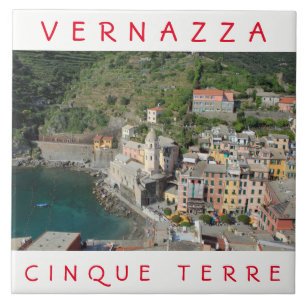 Cinque Terre Vernazza vê azulejo cerâmico