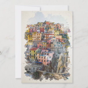 Cinque Terre Watercolor Art