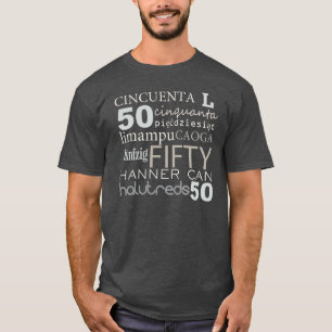 CINQÜÊNTA 50 disseram em todo o mundo o t-shirt 