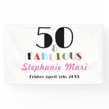 Cinquenta e Fantástico Banner de Aniversário de 50