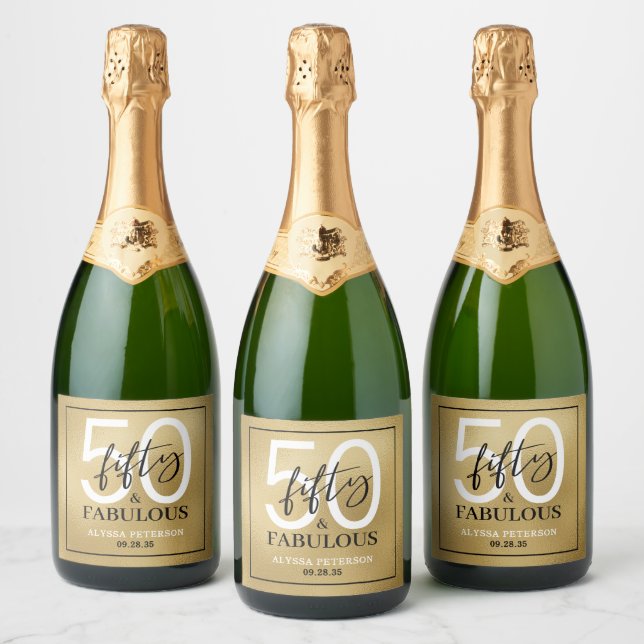 Cinquenta & Fabuloso Script Aniversário de 50 anos (Garrafas)
