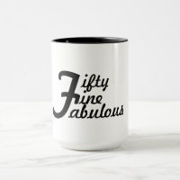 Cinqüênta finos e caneca de café fabulosa