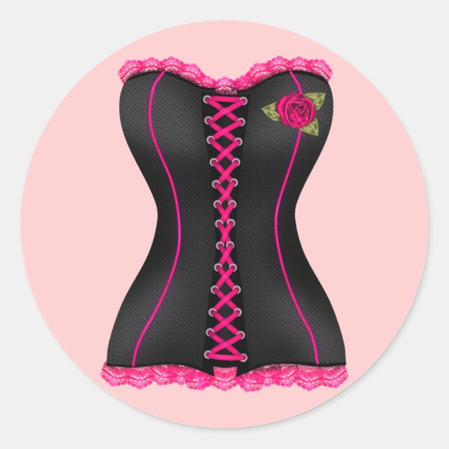 Cinta preta rosa Clube Adesivo (Frente)