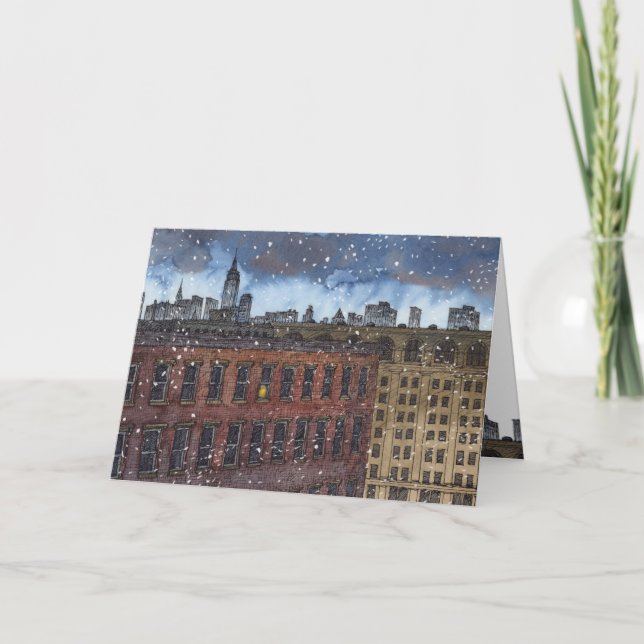 "Cintilação cartão de Natal do fogo" (Frente)