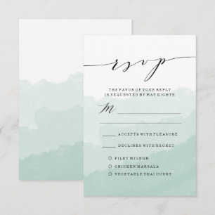 Cintura de Aquarela Cartão RSVP de Casamento