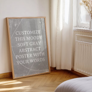 Cinza abstrato de Poster de Casamento Personalizad