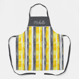 Cinza Amarelo de Aquarelas com Linho Branco