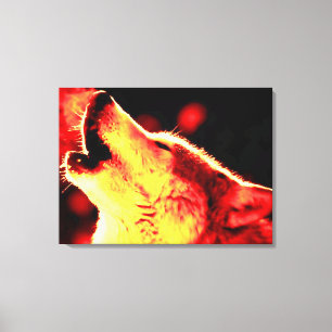 Cinza Amarelo Lobo Canvas