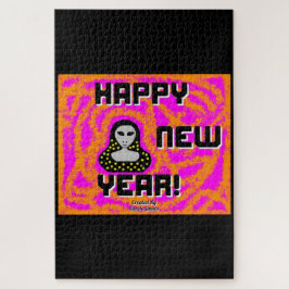 Cinza Ano Novo Deseja Quebra-cabeça de 50,8 cm x 7