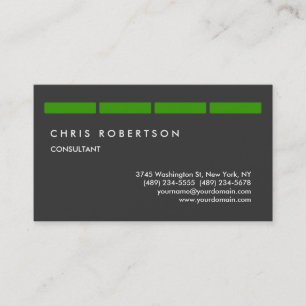 Cinza Atraente de Cartão de visita Verde