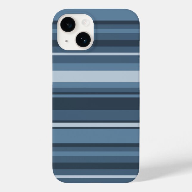 Cinza azul listras capas de iphone de gabinete (Verso)