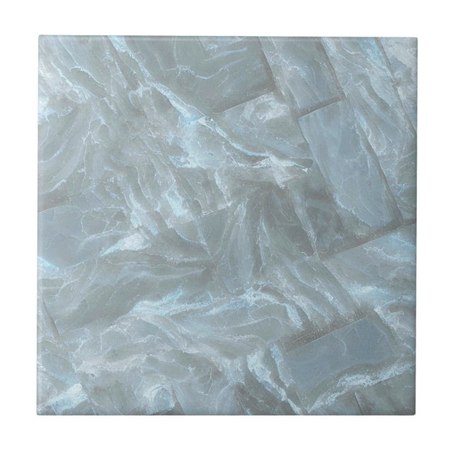 Cinza Azul Marble Stones Azulejo Cerâmico (Frente)