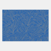 Cinza Azul, Prata, papel de enrolamento floral mod