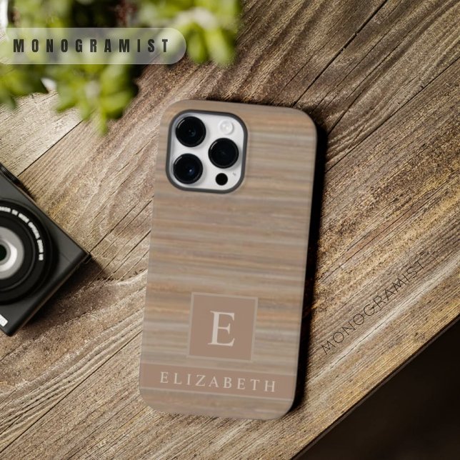 Cinza bege--marrom-riscas de mármore (Custom Beige Tan Grey Brown Marble Stripes Case-Mate iPhone Case)