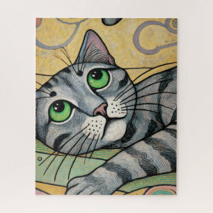 Cinza Cat 500 Piece Quebra-cabeça