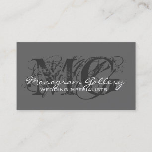 Cinza chique do modelo de cartão de negócios do