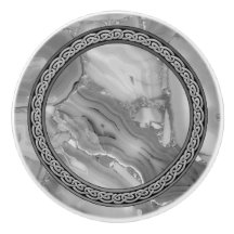 Cinza Círculo Celular Vintage Marble Look